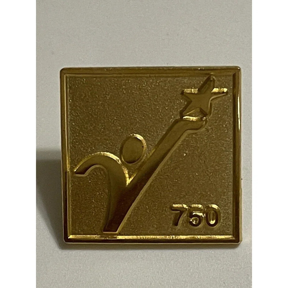 Vintage Reach For The Stars 750 Lapel Pin Hat Vest EUC